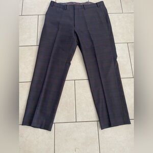 TALLIA Men's Plaid Dress Pants - Black and Brown